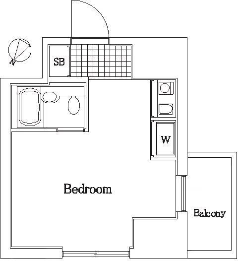 スカイコート西横浜第6(ワンルーム/10階)の間取り写真