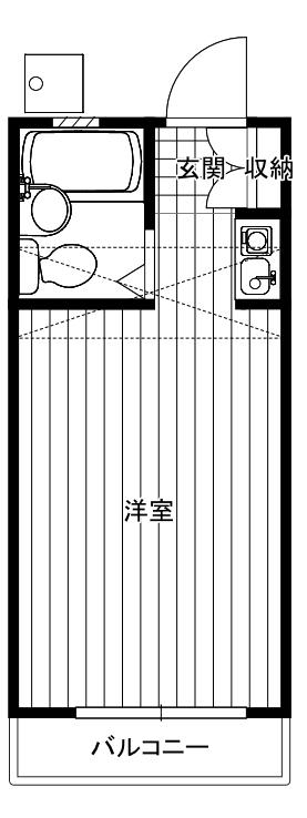 メイト・テン(ワンルーム/1階)の間取り写真