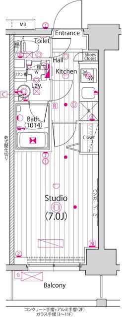 ガーラ・ステーション横濱大通公園(1K/9階)の間取り写真