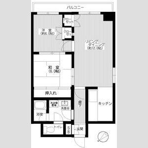 インテーク久里浜(2LDK/3階)の間取り写真
