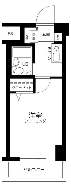 ウインベルソロ横浜阪東橋1号館(1K/3階)の間取り写真