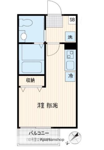 MAMMUT HOUSE HIYOSHI(ワンルーム/3階)の間取り写真