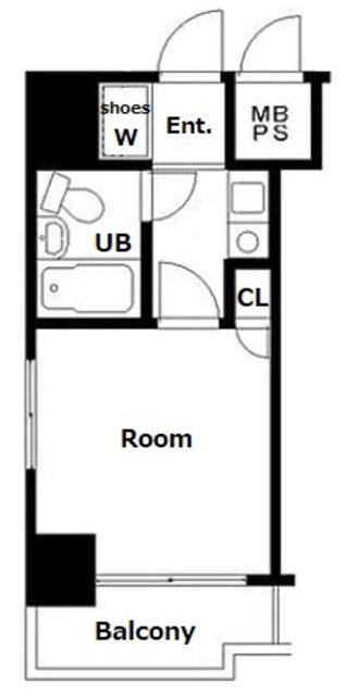 クリオ神奈川新町壱番館(1K/2階)の間取り写真