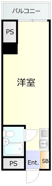 キャッスル野毛中央(ワンルーム/3階)の間取り写真