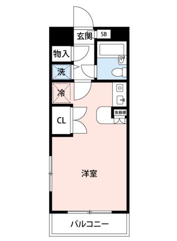 ワコーレ川崎(ワンルーム/5階)の間取り写真