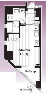 オープンレジデンシア品川(ワンルーム/4階)の間取り写真