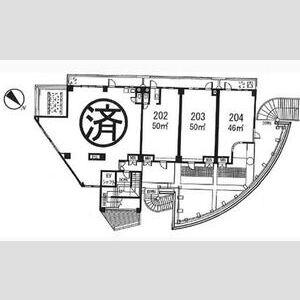 藤ビル(ワンルーム/2階)の間取り写真