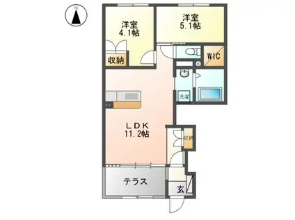 平塚市東真土アパート工事(2LDK/1階)の間取り写真