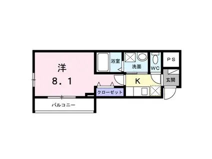 グレイスコート鎌倉(1K/3階)の間取り写真