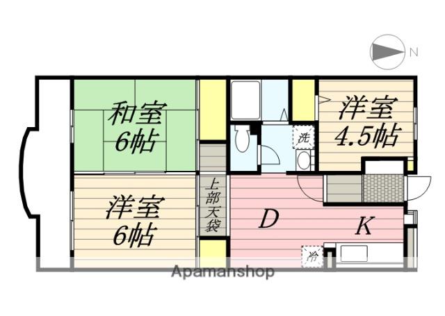 グレイス希望ヶ丘(3DK/3階)の間取り写真