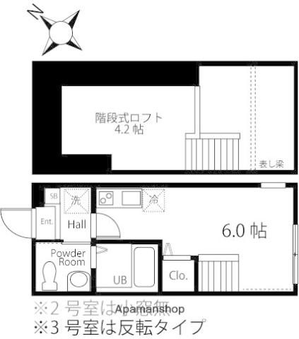ハーミットクラブハウス和田町2(ワンルーム/2階)の間取り写真