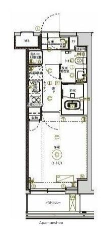 リライア横濱ノース SIDE(1K/2階)の間取り写真