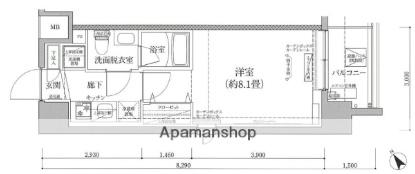 アイルヴァーチェ川崎(1K/3階)の間取り写真