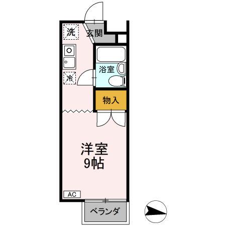 シーサイド金沢(ワンルーム/1階)の間取り写真