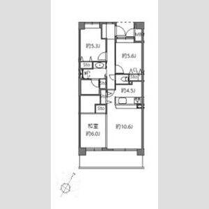 アソシエール溝の口(3LDK/5階)の間取り写真