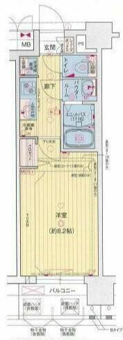 プレサンス横浜大通公園(1K/9階)の間取り写真