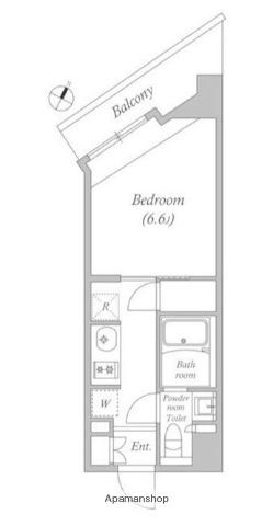 ラクレイス横濱関内(1K/3階)の間取り写真
