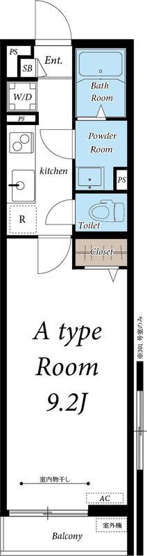 リブリ・モア(1K/1階)の間取り写真