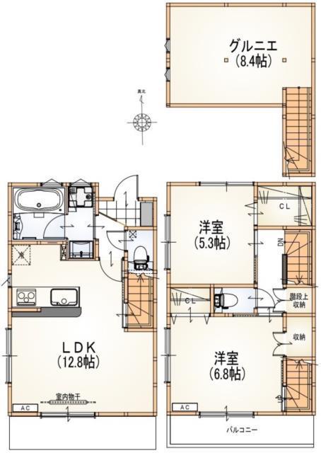 サワンあざみ野I(2LDK)の間取り写真