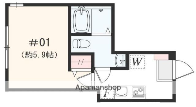 アザーレ・パッシオ矢部B(1K/1階)の間取り写真