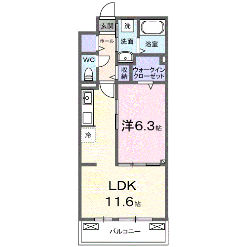 ティ・ワイ レジデンス(1LDK/3階)の間取り写真