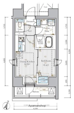 ミライズ横濱サウスレジデンス(1DK/9階)の間取り写真