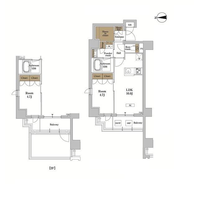 RJRプレシア蒲田(1LDK/3階)の間取り写真