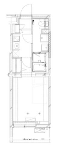 GENOVIA二子新地(1K/1階)の間取り写真