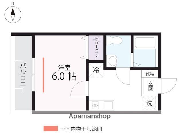 QUIET CRAB HOUSE MIX鎌倉(1K/3階)の間取り写真