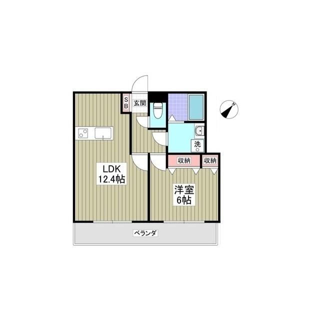 ドエル トヨサワ(1LDK/1階)の間取り写真