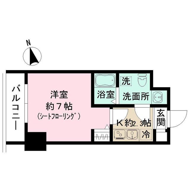 N-STAGE金沢文庫II(1K/5階)の間取り写真