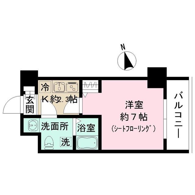 N-STAGE金沢文庫II(1K/6階)の間取り写真