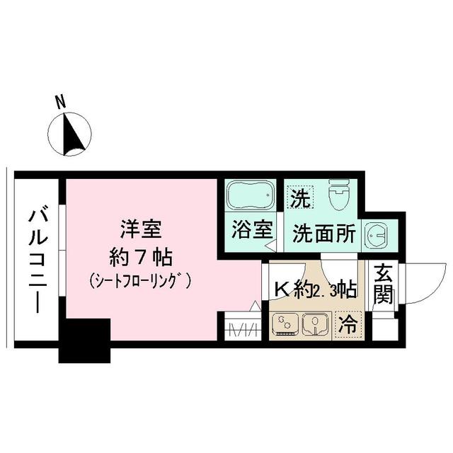 N-STAGE金沢文庫II(1K/6階)の間取り写真