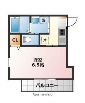 HALEAみその台(1K/3階)の間取り写真