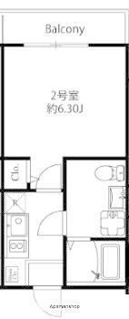 MODERN GLAD 保土ヶ谷(1K/3階)の間取り写真