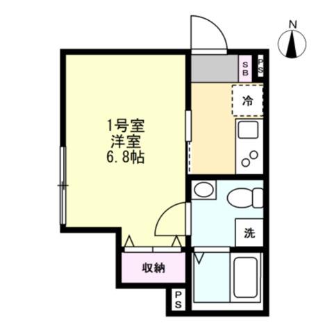 ベイルーム海老名ラフィネ(1K/3階)の間取り写真