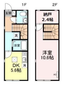 ユニキューブあつあい(1DK)の間取り写真