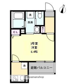 ベイルームスイート鶴見市場(1K/1階)の間取り写真