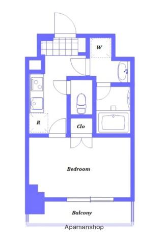 GRANDREVE横濱2(1K/6階)の間取り写真