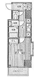 レジディア蒲田(1K/12階)の間取り写真