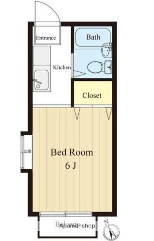 エレムナオミネ(1K/2階)の間取り写真