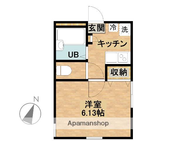リーヴェルポート横浜ウエスト3(1K/2階)の間取り写真