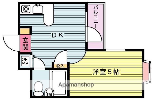 シルクメゾン(1DK/4階)の間取り写真