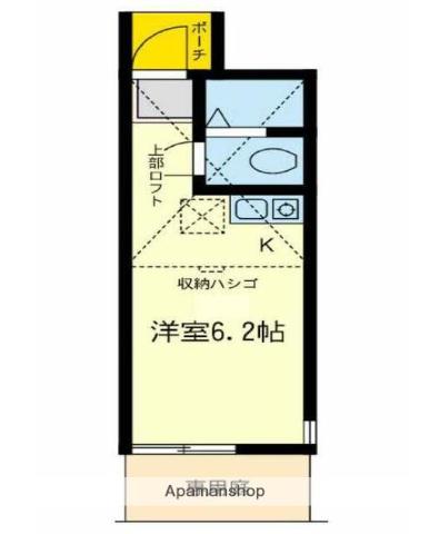 ユナイト上星川ボナパルト(ワンルーム/1階)の間取り写真