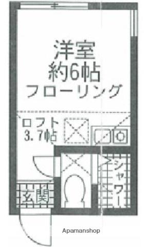 ユナイト塩浜リオンドールの杜(ワンルーム/1階)の間取り写真