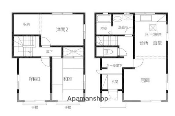 三ツ沢南町テラス(3LDK)の間取り写真