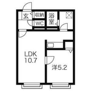 エステート京塚(1LDK/1階)の間取り写真