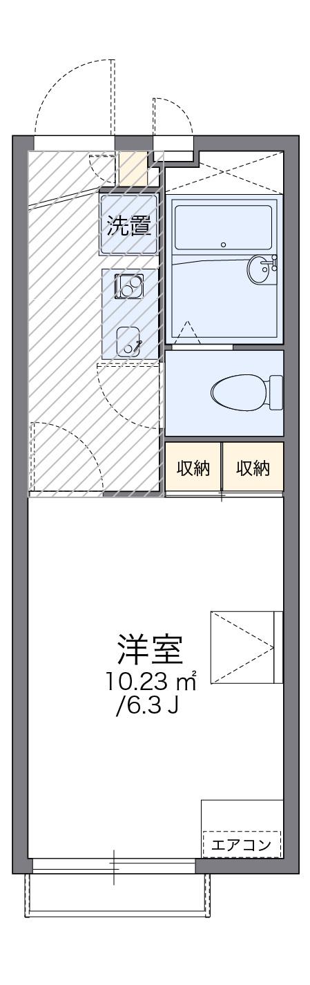 レオパレスブライトハイム(1K/2階)の間取り写真