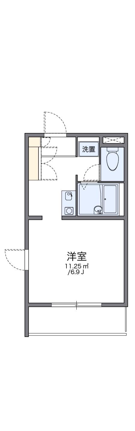 レオパレスシェル都(1K/3階)の間取り写真