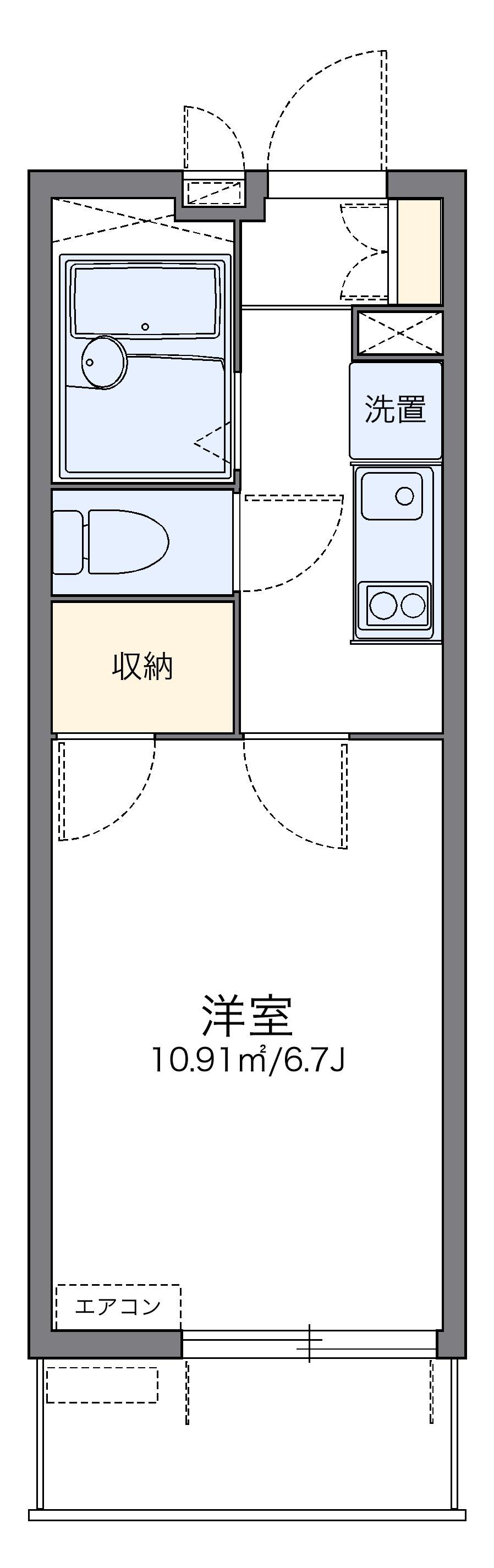レオパレス蒔田 3階階 間取り